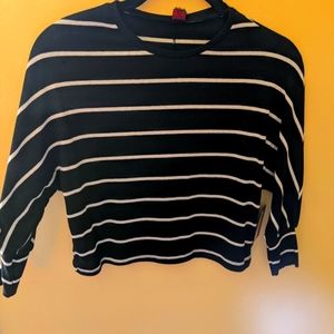 Forever 21 striped crop 3/4 sleeve size small